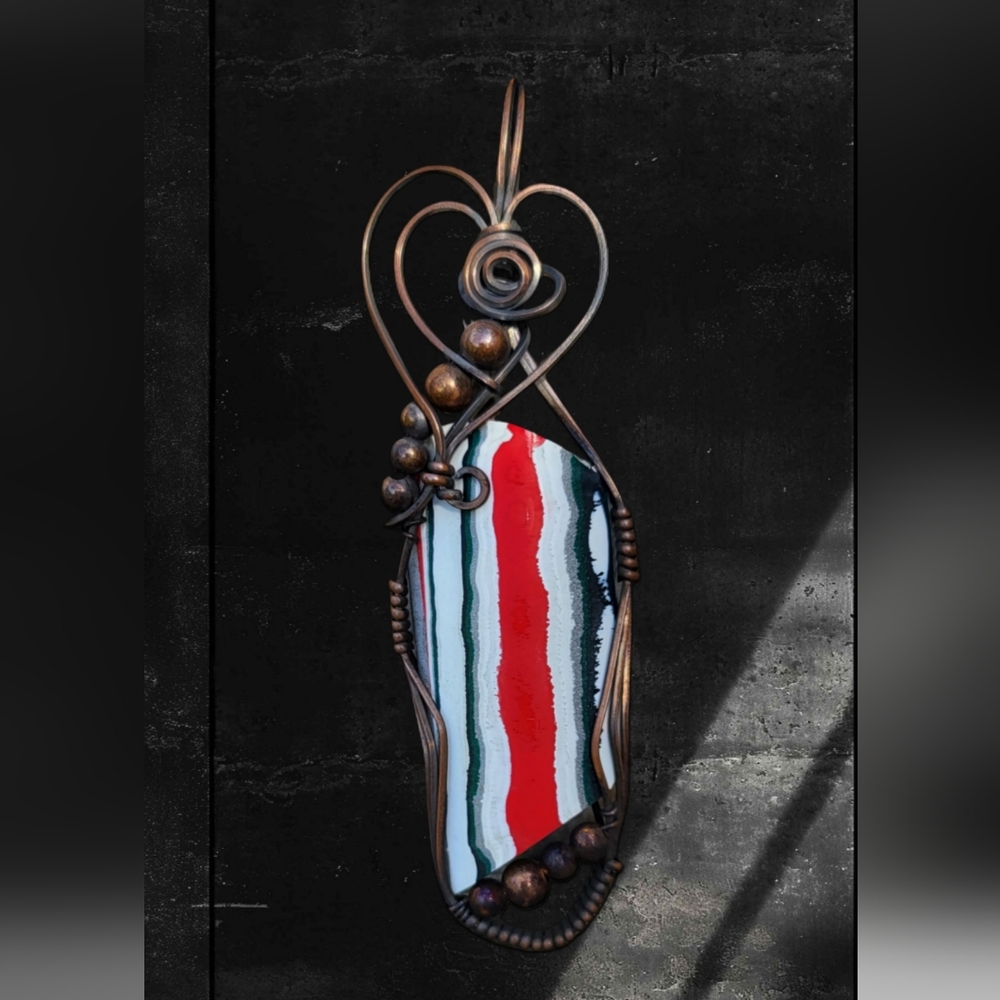 Handcrafted Artisan Fordite Pendant